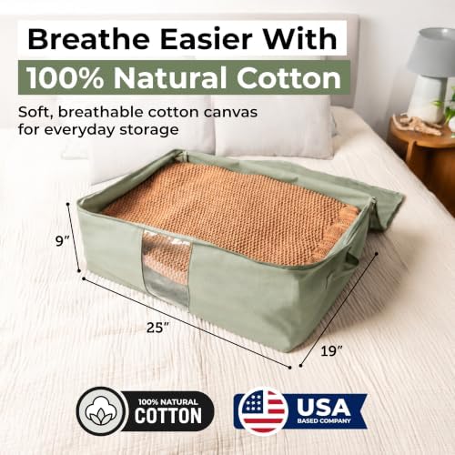 Soft Canvas Storage Bags with Zipper. Thick Breathable - Image 2