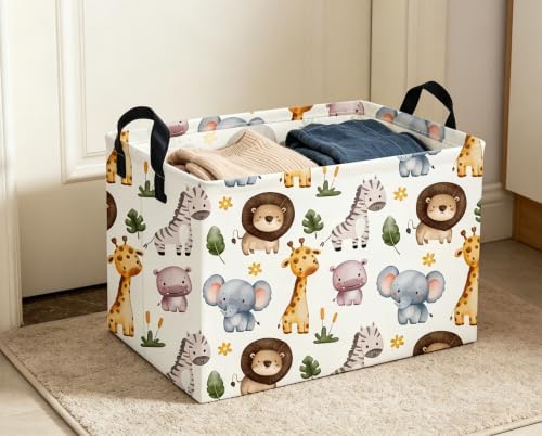 Rectangular Animals Storage Baskets Cute Basket Storage Bin Zoo Room Decor - Image 5