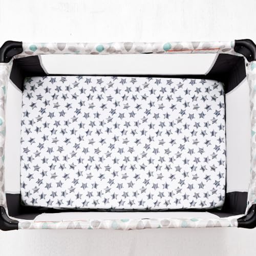 PHF 3 Pack Soft Mini Crib Sheets, Space Silky Pack N Play Sheets - Image 3