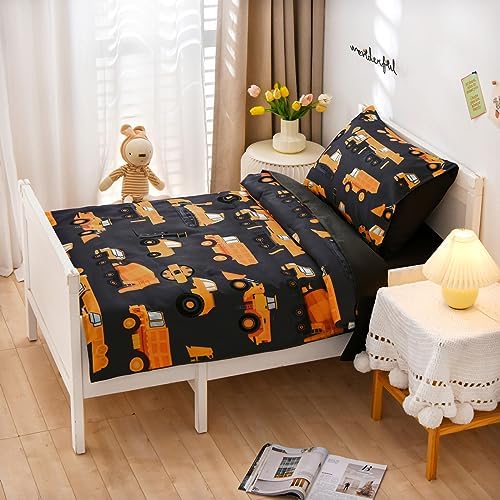 NTBED 4 Pieces Construction Toddler Bedding Set - Image 3