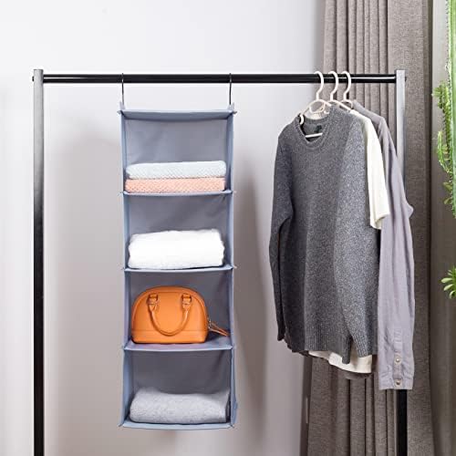 Hanging Closet Organizer 4-Shelf, Oxford Fabric Wardrobe Storage - Image 4