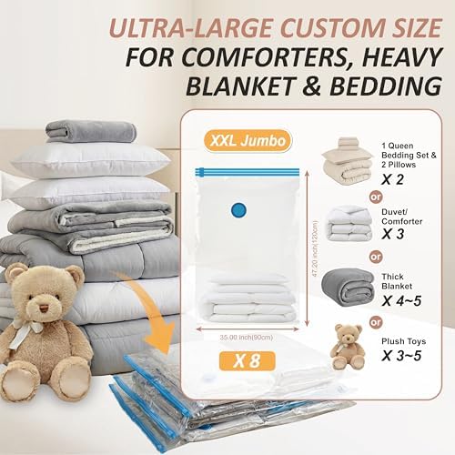 8 XXL Jumbo Vacuum Storage Bags - Image 3