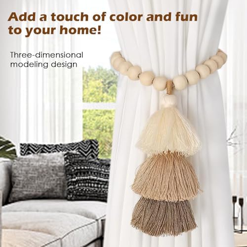 SRG Curtain Tiebacks for Curtains 2 Pack, Decorative Magnetic Curtain Holdbacks - Image 6