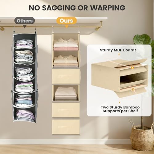 Hanging Closet Organizer 6-Shelf - Image 5