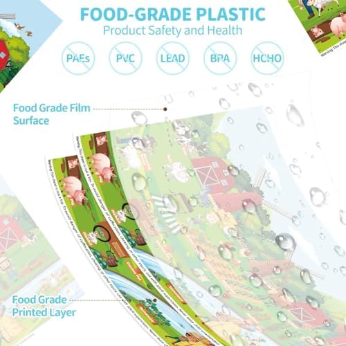 Disposable Placemats 40-Pack for Baby & Toddler, Dinner Table, Busy Baby Mat - Image 6