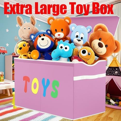 YOLOXO Toy Box Chest, Collapsible Sturdy Storage Bins - Image 2