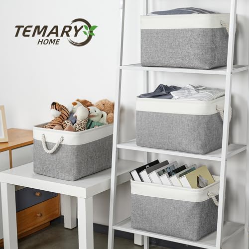 Temary Storage Baskets 4Pack Fabric Storage Bins Clothes Baskets - Image 2
