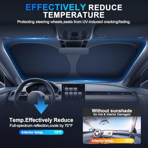 JUSTTOP Windshield Sun Shade for 2020-2026 Toyota Corolla Accessories | - Image 3