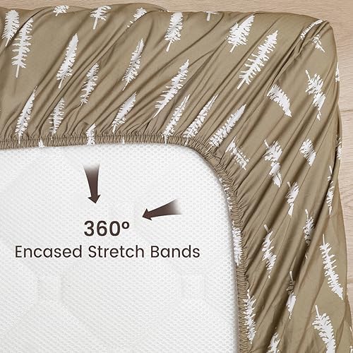 PHF 3 Pack Soft Bassinet Sheets, Woodland Breathable Comfy Cradle Sheets - Image 5