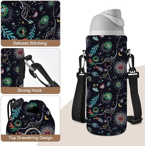 AUPET Water Bottle Bag Carrier, 24oz/32oz Insulated Neoprene bottle Sling - Image 3