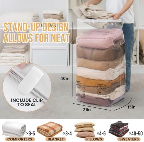 TAILI 8 Pack Cube Vacuum Storage Bags, Jumbo Size - Image 2