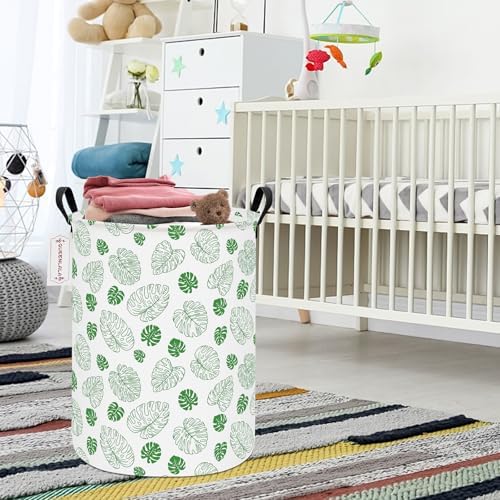 QUEENLALA Large Foldable Round Storage Basket Laundry Hamper - Image 6