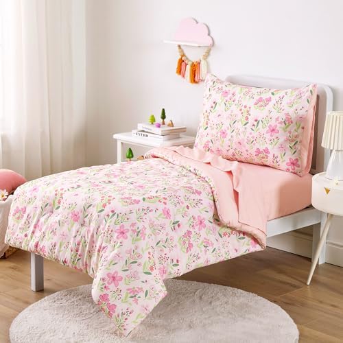 Wake In Cloud - Floral Toddler Bedding Set - Image 2