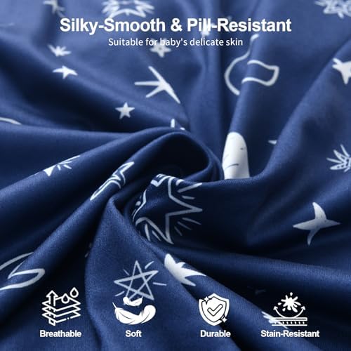 Pack N Play Sheets Fitted, Mini Crib Sheets, Breathable Soft Unisex Playard - Image 4
