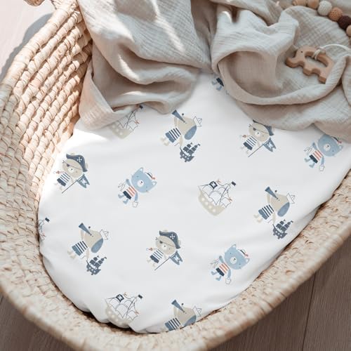 Baby Bassinet Sheets Girl Boy, 3 Pack Fitted Bassinet Sheet - Image 6