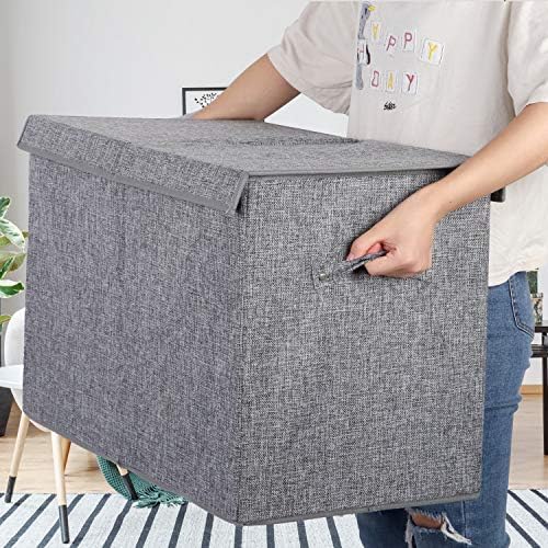 Large Toy Box Storage with Lid, Collapsible Sturdy Toy Chest Storage Bin - Image 5