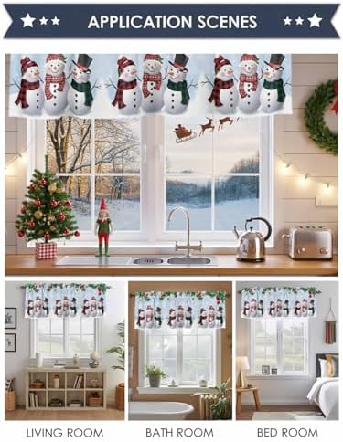Vandarllin Christmas Valance Kitchen Curtains - Image 6