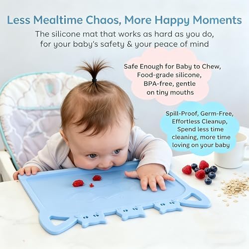 Silicone Toddler Placemat with Teething Table Edge Bumper - Image 2