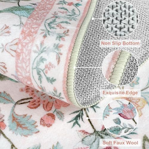 Rugalia Floral Washable 8x10 Area Rug - Image 3
