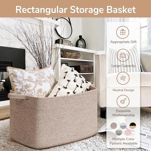 Goodpick 85L Large Woven Rope Blanket Basket - Image 7