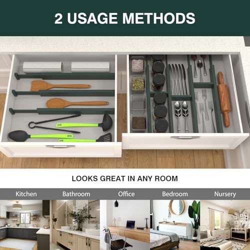 ANTOWIN Expandable Bamboo Drawer Dividers, Fits 17.6-21.6" Drawers - Image 7