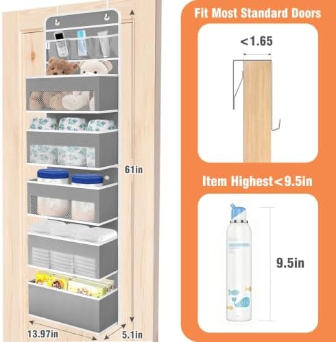 Over The Door Organizer Storage Large Capacity Hanging Bedroom Storage - Image 2