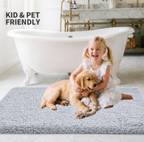 ILANGO Bathroom Rugs 24" × 17", Extra Soft Absorbent Microfiber Bath Rugs - Image 2