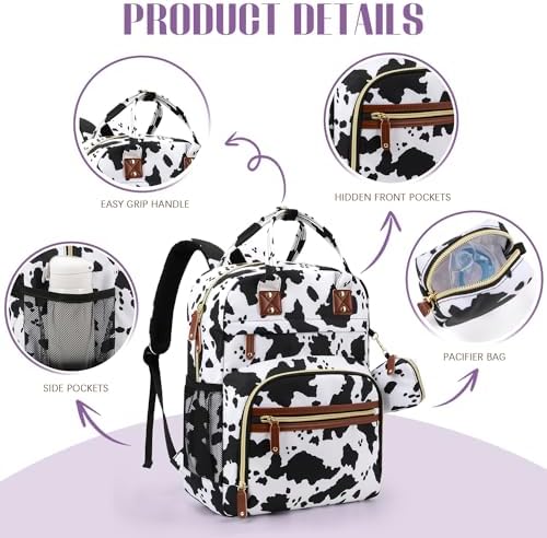 Tuwubi Diaper Bag Backpack, Baby Essentials Travel Tote Bag - Image 4