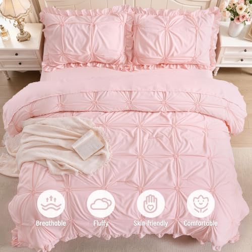 Queen Comforter Set for Girls, 5 Pieces Bed in a Bag Queen Bedding Sets - Image 4