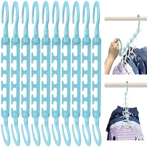 Wonder Hanger Max Space Saving Hangers, 360° Hooks, Pastel Blue by WONDERHANGER