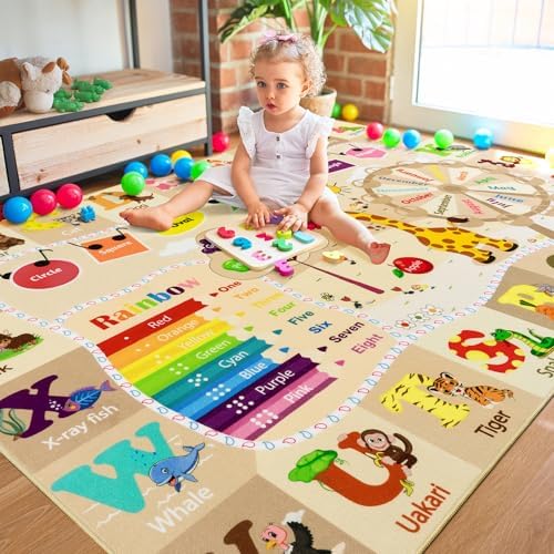 BENRON 7x10 Playroom Rug for Kids Washable, PlayMat - Image 3