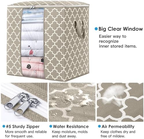 Storage Bags 4 Pack 100L Clothes Organization and Storage Containers - Image 2