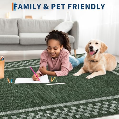 GarveeHome 5x7 Washable Checkered Area Rug - Image 3