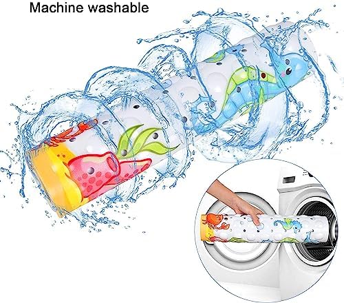Non Slip Bath Mat for Inside Bath for Kids Girls and Boys, Cartoon Sea Animal - Image 6