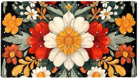 Shower Mat Non Slip, Abstract Colorful Flower Anti Slip Bath Mat by Anna+Cowper