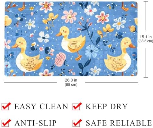 Shower Mat Non Slip, Duck Florals Anti Slip Bath Mat - Image 4