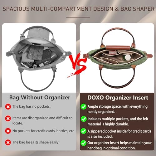 Doxo Purse Organizer Insert for Longchamp Le Pliage Tote, Large Bag Organizer - Image 5