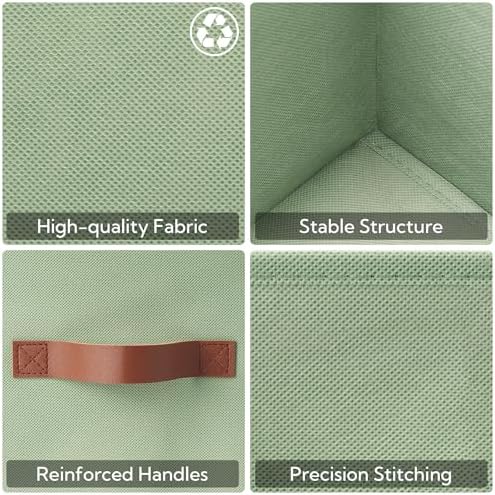 GRANNY SAYS 11 Inch Fabric Storage Cubes, Sage Green - Image 6