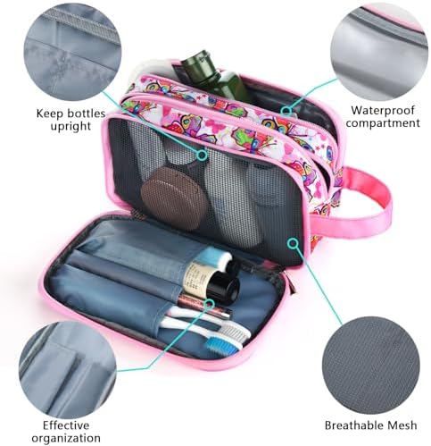 Kids Toiletry Bag for Girls, Travel Toiletry Bag for Little Young Girls - Image 3