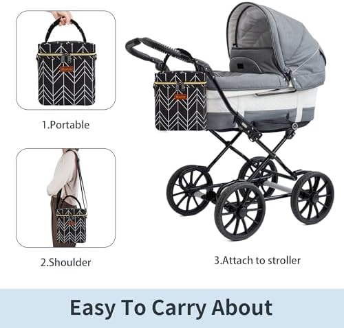 Mancro Breastmilk Cooler Bag Travel, Insulated Baby Bottle Bag - Image 4