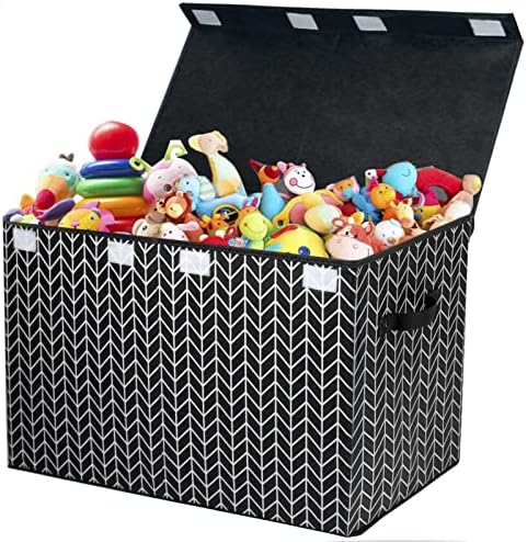 Large Toy Storage Box Chest for Kids, Sturdy Toy Box Bin Baskets by Mayniu