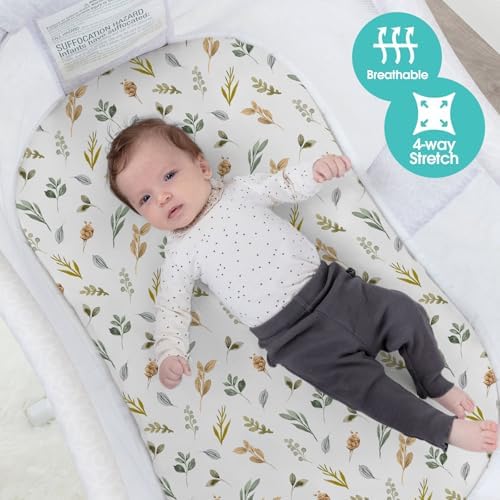 Stretch Fitted Bassinet Sheet Set BROLEX 2 Pack Cradle Sheets - Image 4
