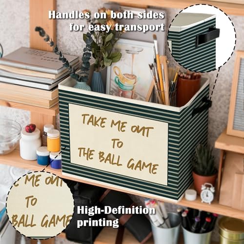 Vintage Baseball Nursery Storage Bins Box - Image 5