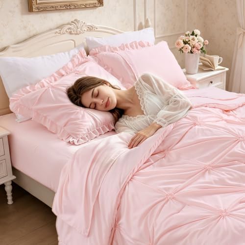 Queen Comforter Set for Girls, 5 Pieces Bed in a Bag Queen Bedding Sets - Image 6