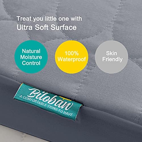 Biloban Crib Mattress Protector Waterproof Sheets Fitted 52” x 28” - Image 2