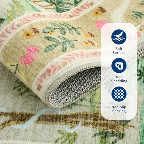 Long Runner Rug for Hallway 2x8 Whimsical Woodland Throw Runner Carpet Non Slip - Image 6