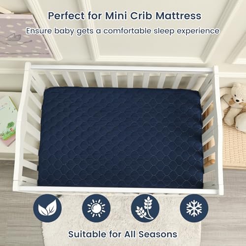 david's kids 2 Pack 38''x25'' Waterproof Mini Crib Mattress Protector, Fitted - Image 5