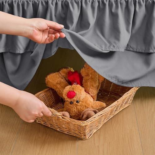 Ruffled Crib Bed Skirt, Soft Double Layer - Image 5