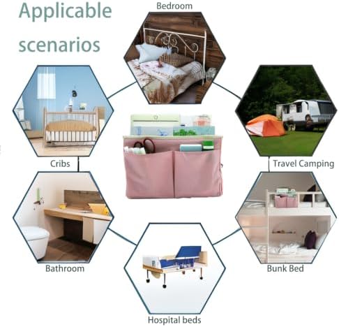 2-Pack Bedside Caddy Bedside Hanging Storage Basket Multi-Function Organizer - Image 5
