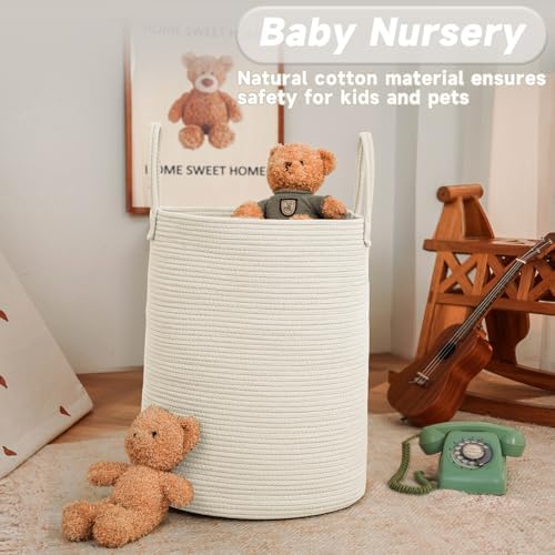 JMvicyroam 60L Cotton Rope Laundry Basket Hamper - Image 2